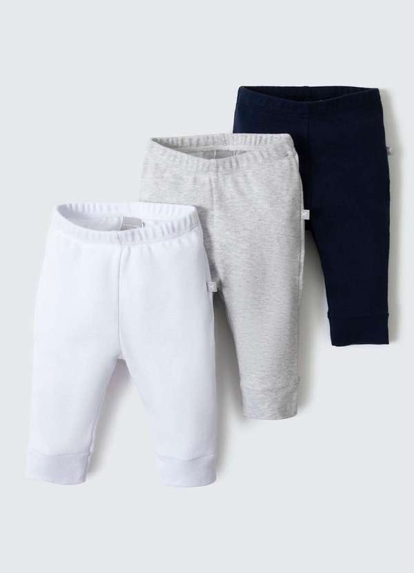 Hering - Kit com 3 Calcas Bebe Unissex Preto