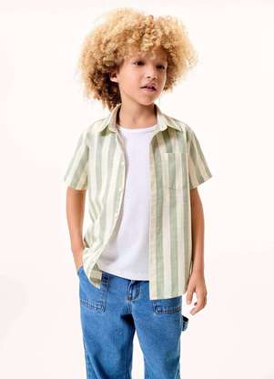 Hering - Camisa Infantil Menino Fio Tinto Listrada - HERING