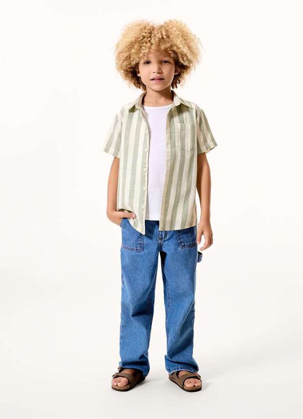 Hering - Camisa Infantil Menino Fio Tinto Listrada Verde 4