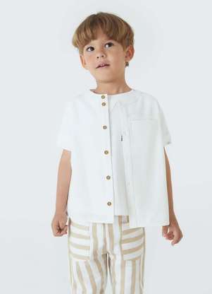 Hering - Camisa Menino com Linho e Gola Portuguesa - HERING