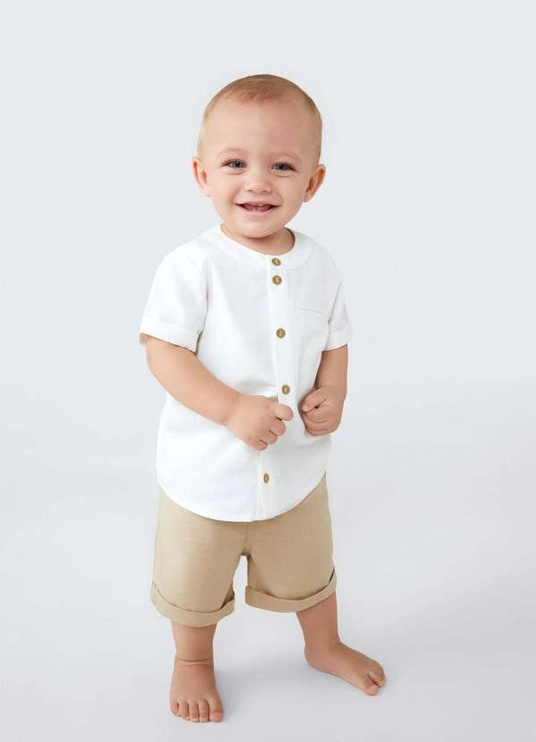 Hering - Camisa Menino com Linho e Gola Portuguesa Branco 4