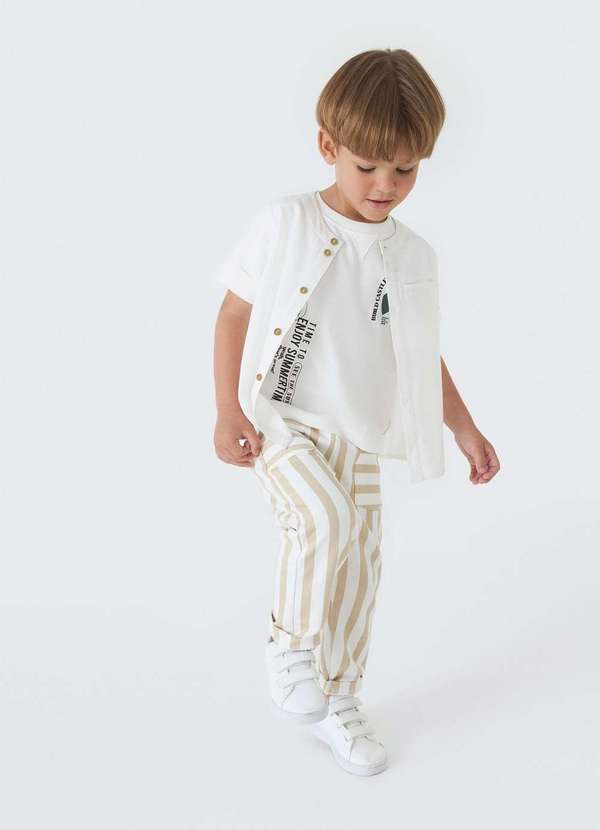 Hering - Camisa Menino com Linho e Gola Portuguesa Branco 6