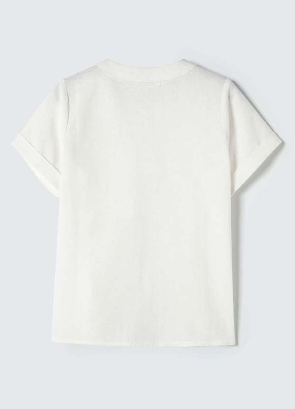 Hering - Camisa Menino com Linho e Gola Portuguesa Branco 8