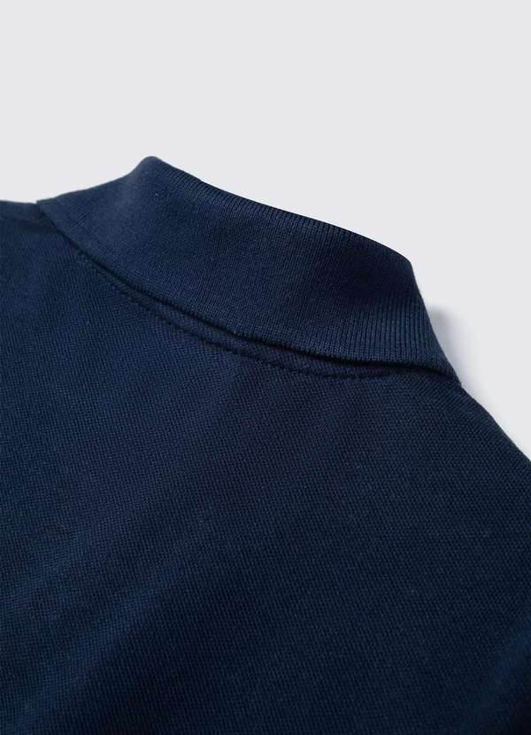 Hering - Camisa Polo Basica Infantil Menino Manga Curta em Piquet Azul 3