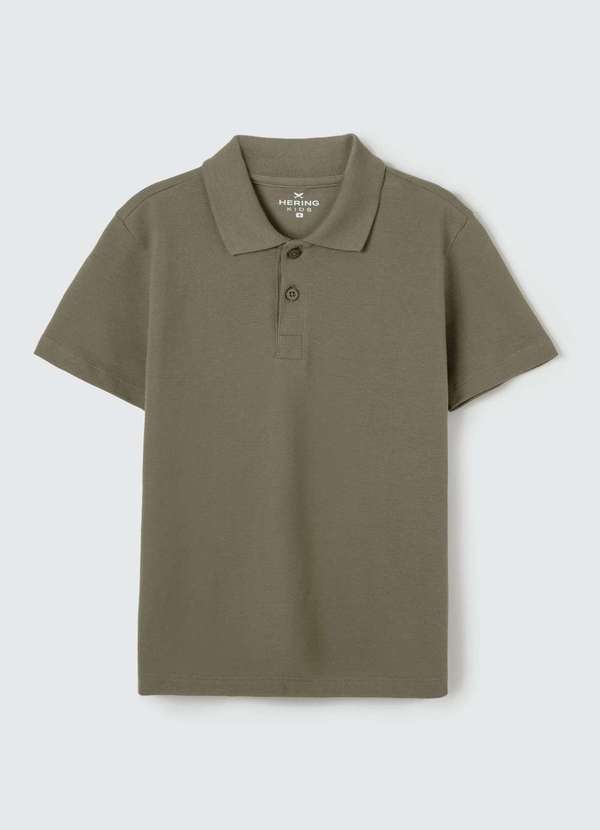 Hering - Camisa Polo Basica Infantil Menino Manga Curta em Piquet Verde