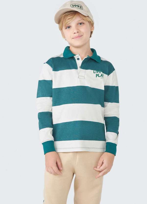 Hering - Polo Infantil Menino Listrada Verde