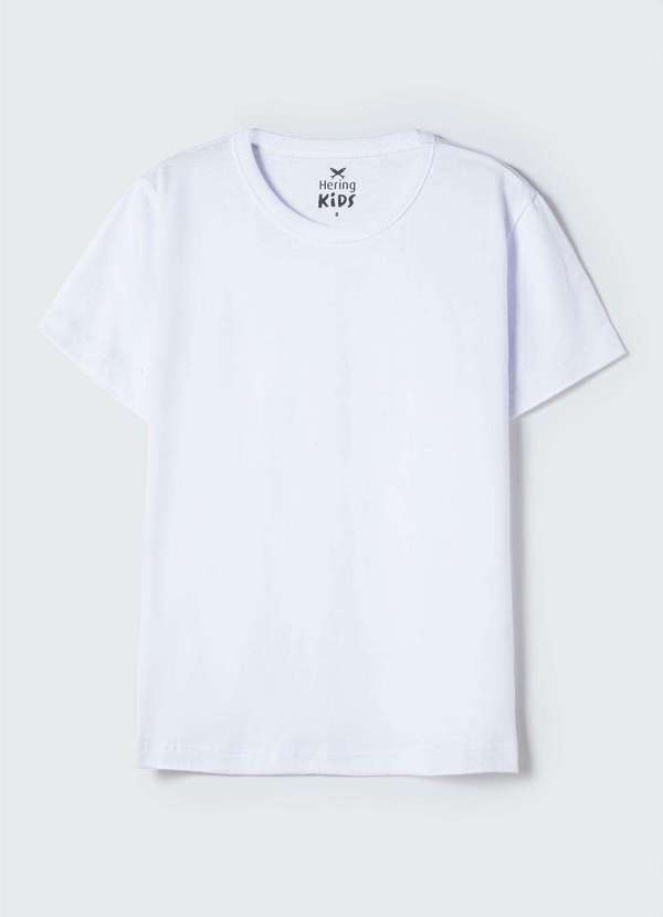 Hering - Camiseta Basica Infantil Menino Branco 3
