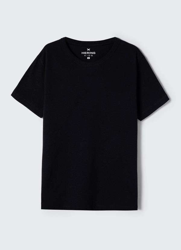 Hering - Camiseta Basica Infantil Menino Preto