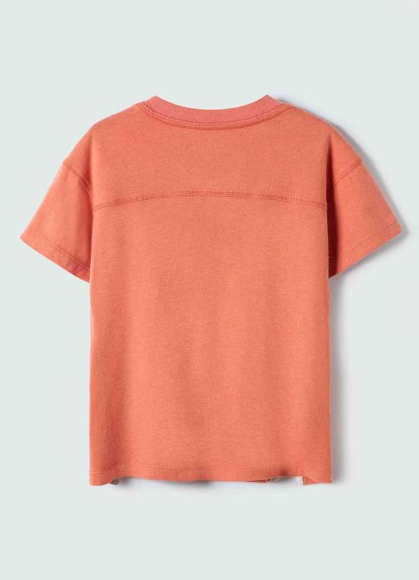 Hering - Camiseta Menino Manga Curta com Recorte Laranja 4