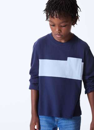 Hering - Camiseta Infantil Menino Comfort Recorte Frontal - HERING