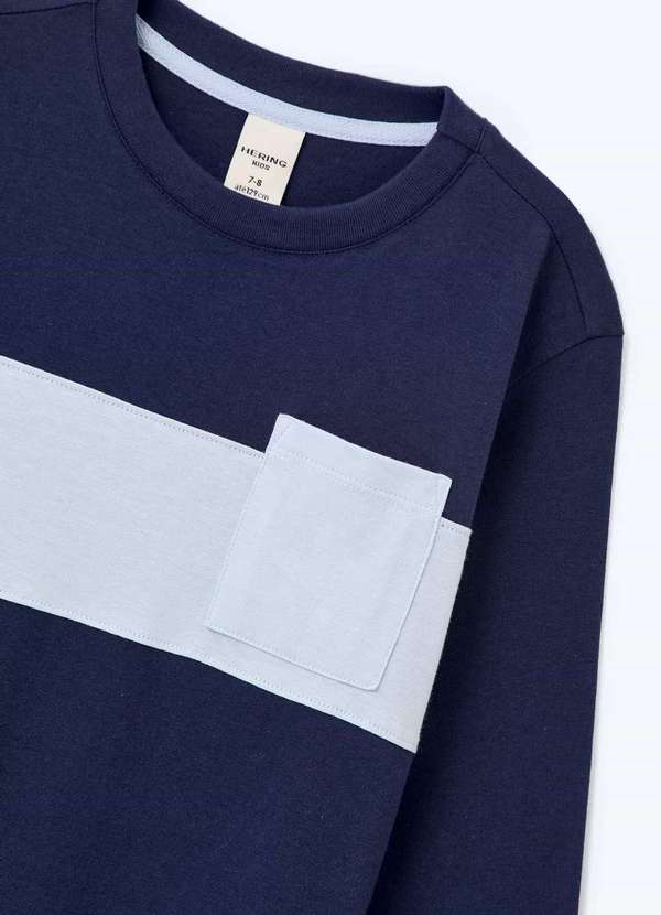 Hering - Camiseta Infantil Menino Comfort Recorte Frontal Azul 5