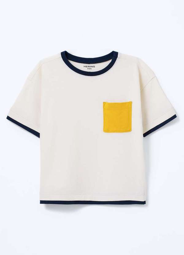 Hering - Camiseta Infantil Menino Decote Redondo Bege 2