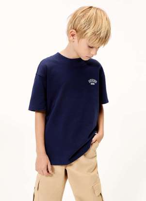 Hering - Camiseta Infantil Menino Oversized Bordada - HERING
