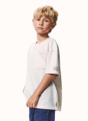 Hering - Camiseta Infantil Menino Oversized com Bolso - HERING