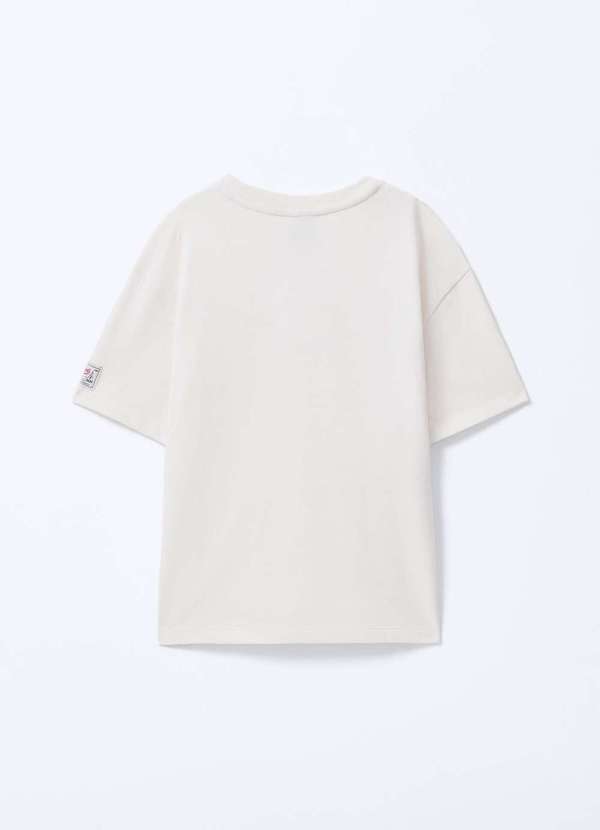 Hering - Camiseta Infantil Menino Oversized com Bolso Branco 5