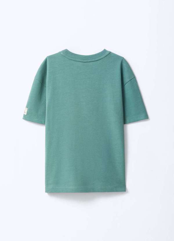 Hering - Camiseta Infantil Menino Oversized com Bolso Verde 5