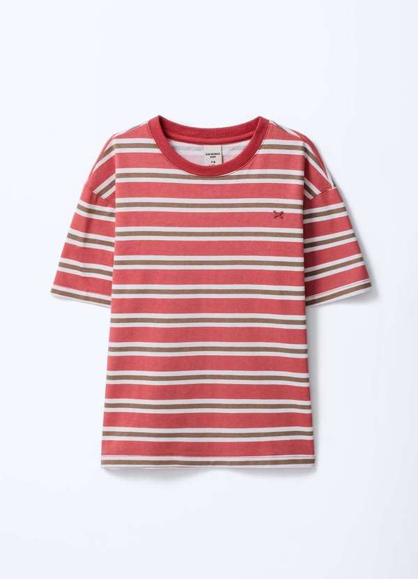Hering - Camiseta Infantil Menino Oversized com Patch Vermelho 2