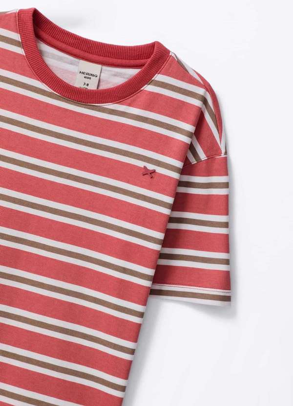 Hering - Camiseta Infantil Menino Oversized com Patch Vermelho 6