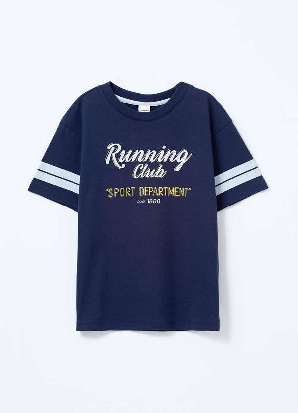 Hering - Camiseta Infantil Menino Oversized Estampada Azul 2