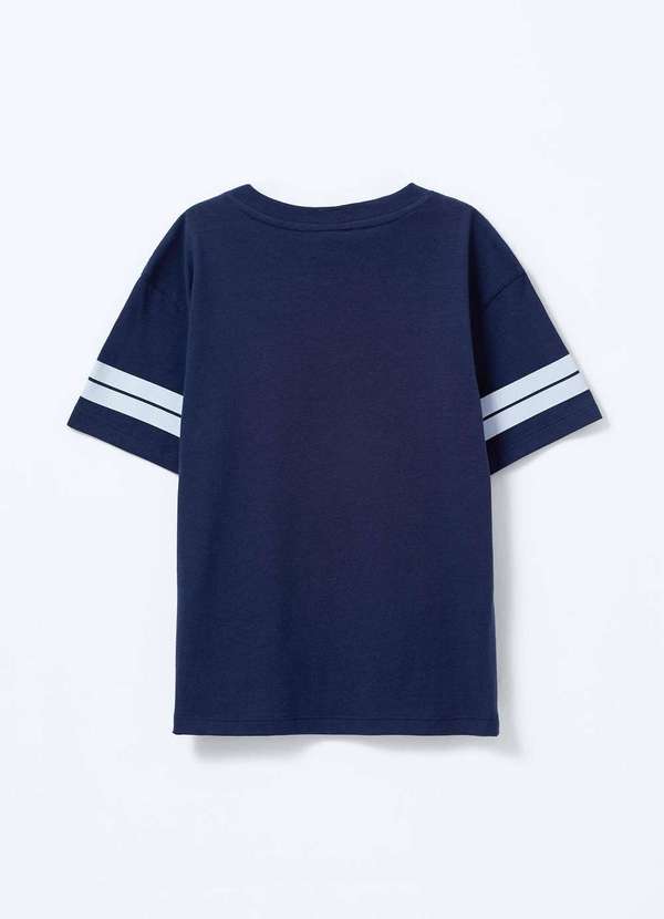 Hering - Camiseta Infantil Menino Oversized Estampada Azul 4