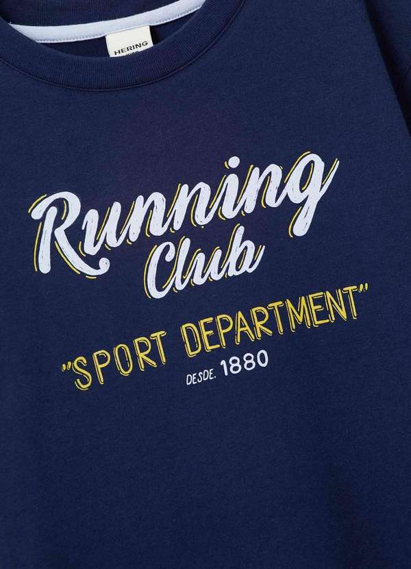 Hering - Camiseta Infantil Menino Oversized Estampada Azul 5