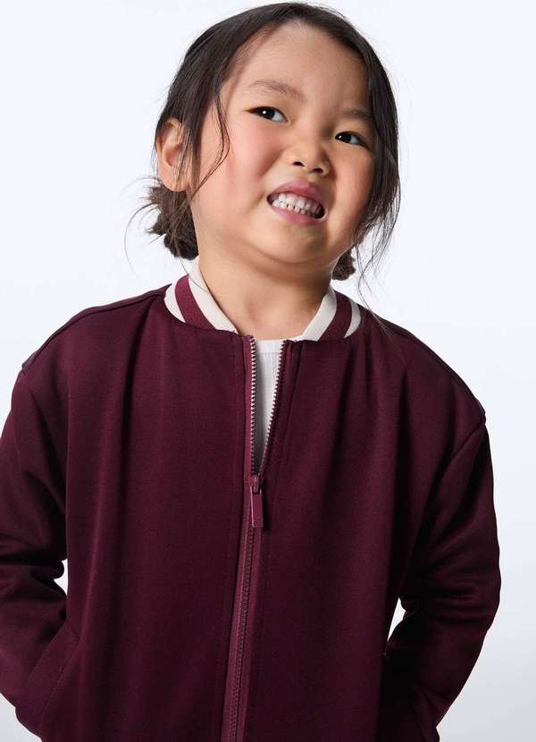Hering - Jaqueta Infantil Bomber com Detalhes em Retilinea Vermelho 6