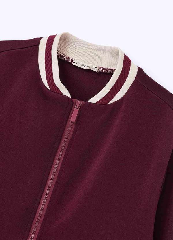 Hering - Jaqueta Infantil Bomber com Detalhes em Retilinea Vermelho 8