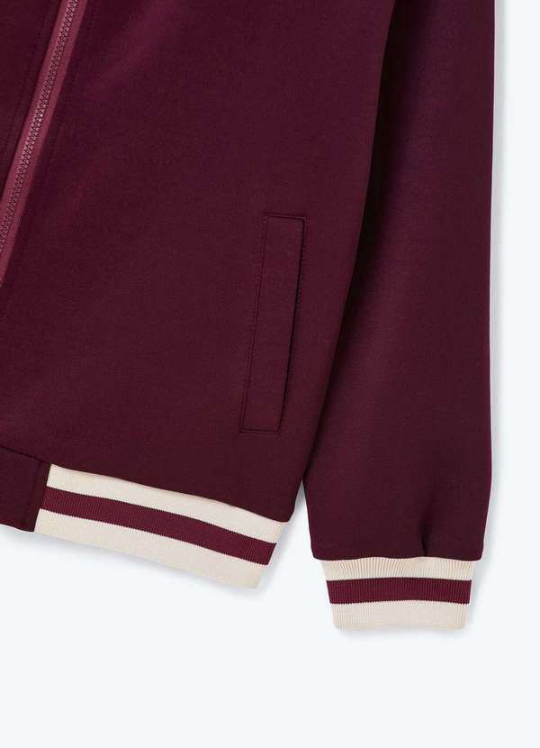 Hering - Jaqueta Infantil Bomber com Detalhes em Retilinea Vermelho 9