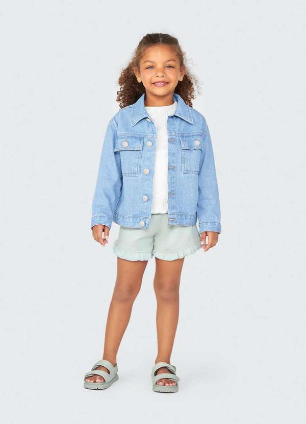 Hering - Jaqueta Jeans Infantil Unissex Azul