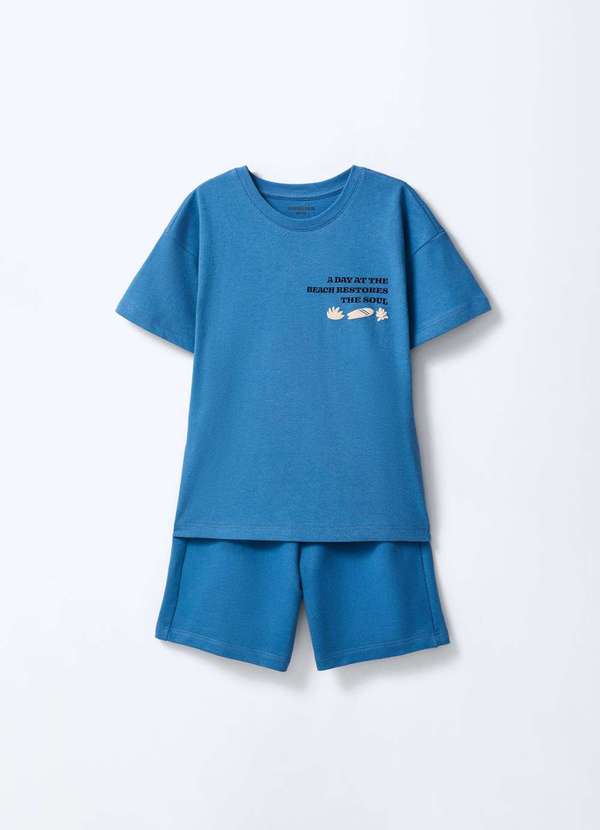 Hering - Conjunto Infantil Menino Estampado Azul