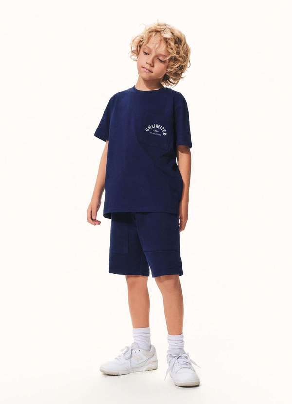 Hering - Conjunto Infantil Menino Moletom Estampado Azul 3