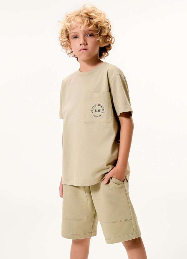 Hering - Conjunto Infantil Menino Moletom Estampado Verde