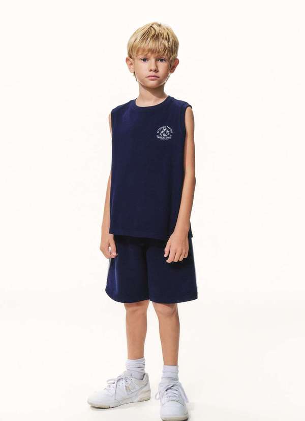 Hering - Conjunto Infantil Menino Regata e Shorts Azul