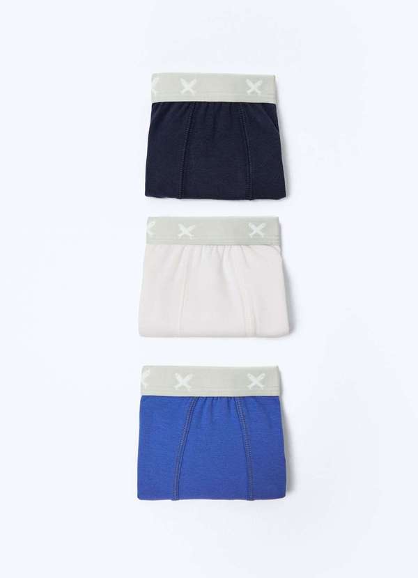 Hering - Kit com 3 Cuecas Infantil Boxer Azul