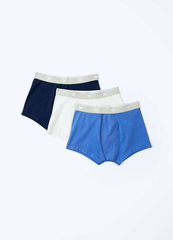 Hering - Kit com 3 Cuecas Infantil Boxer Azul 2
