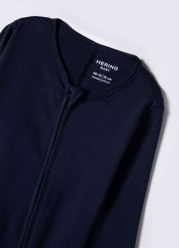 Hering - Macacao Bebe Unissex Longo com Ziper Azul 2