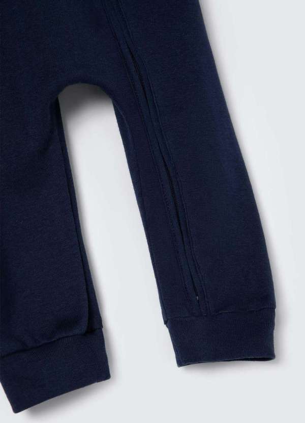 Hering - Macacao Bebe Unissex Longo com Ziper Azul 4