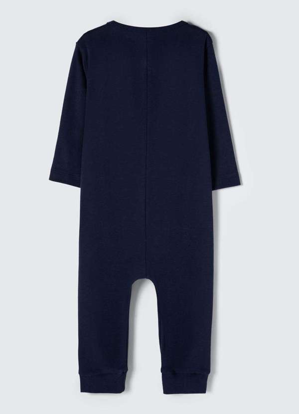 Hering - Macacao Bebe Unissex Longo com Ziper Azul 7