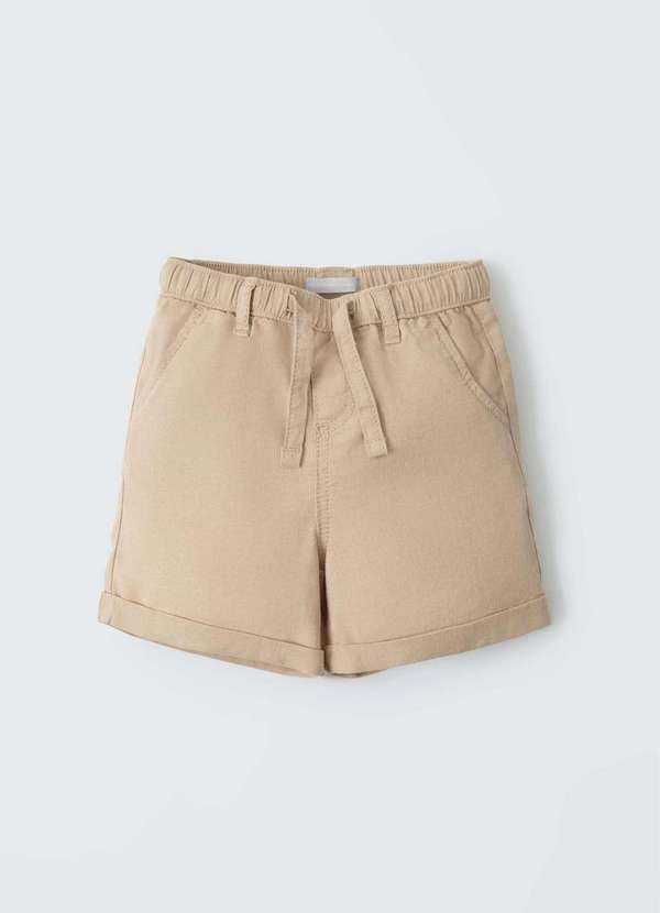 Hering - Shorts Infantil Menino Toddler com Linho Bege 1