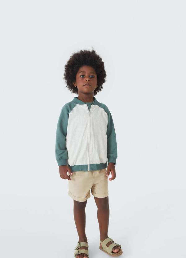 Hering - Shorts Infantil Menino Toddler com Linho Bege 5