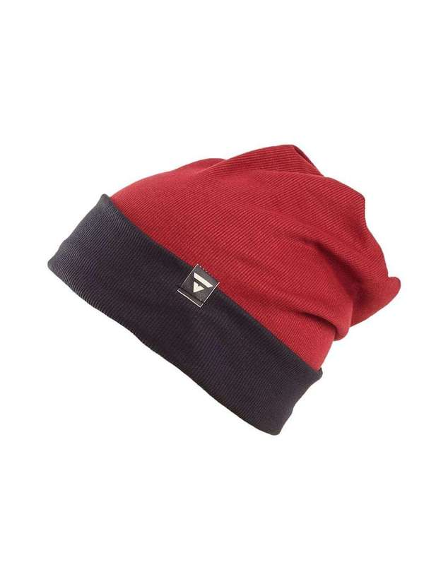Brohood - Gorro Brohood Canelado Bicolor Vinho Vermelho 2