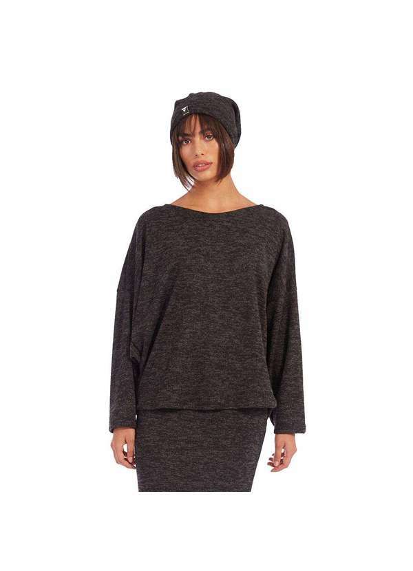 Brohood - Blusa Ampla Feminina Brohood Tricot Preto Preto