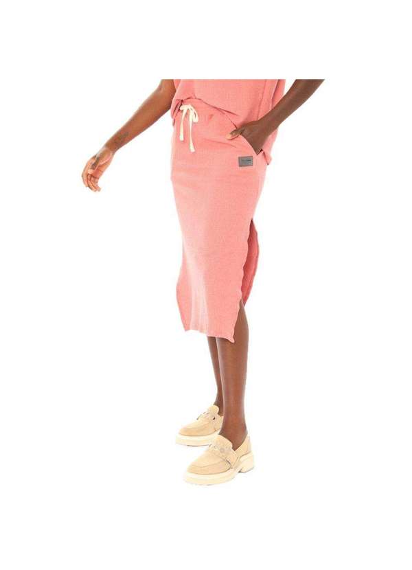 Brohood - Saia Midi Brohood Moletom com Textura Coral Rosa 6