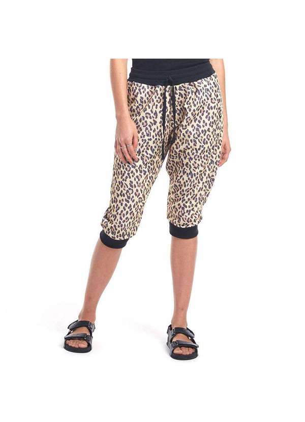 Brohood - Bermuda Saruel Brohood Feminina Moletom Animal Print Amarelo