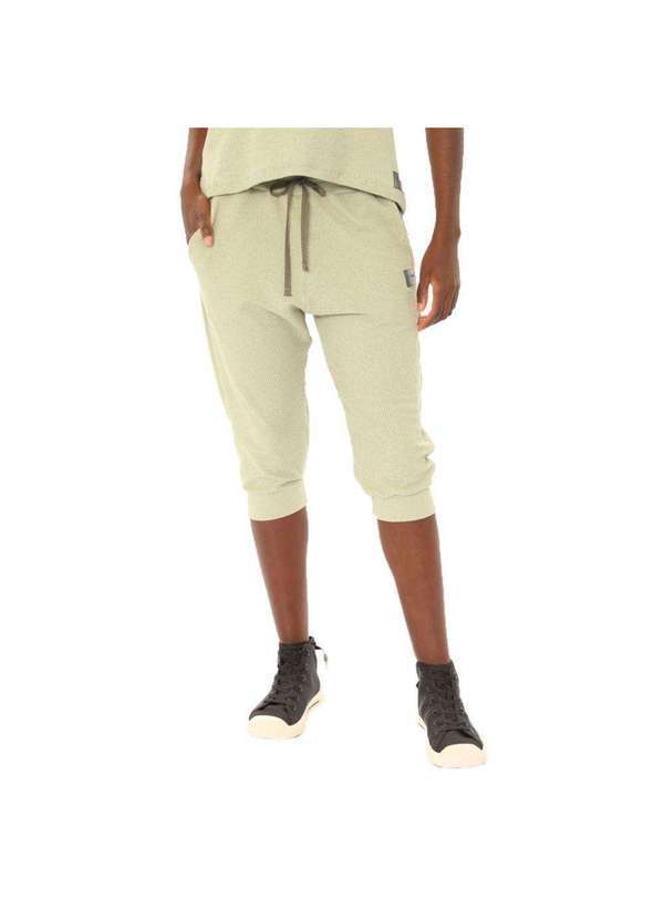 Brohood - Bermuda Saruel Feminina Brohood Moletom com Textura Verde Verde