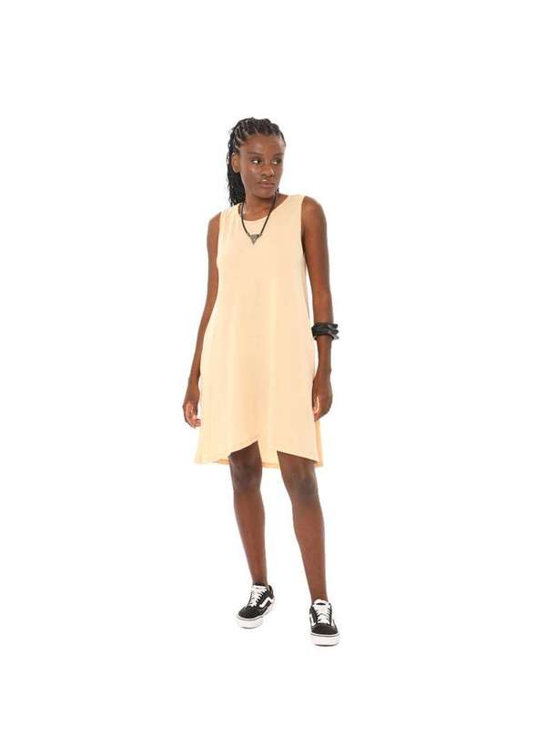 Brohood - Vestido Mullet Crepe Regata Brohood Bege Bege 4