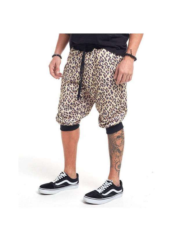 Brohood - Bermuda Saruel Brohood Masculino Moletom Animal Print Preto