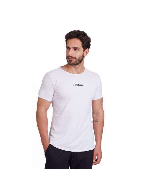 Brohood - Camiseta Longline Brohood Masculina Malha Branca Branco