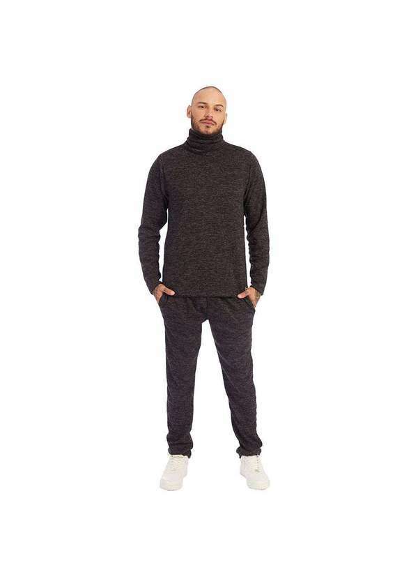 Brohood - Conjunto Tricot Masculino Brohood Blusa e Calca Preto Preto