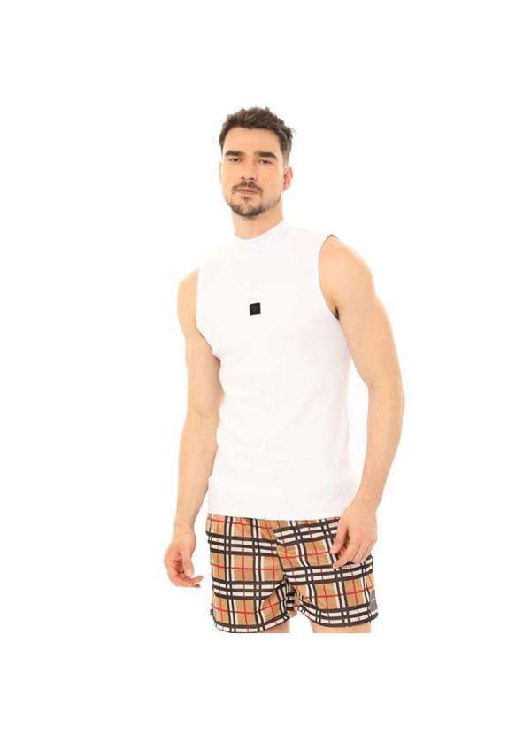 Brohood - Regata Canelada Gola Alta Brohood Masculina Branco Branco